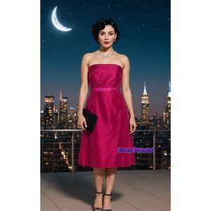 J Crew Silk Dress Pink Barbiecore Ribbon Empire Waist Wedding Coquette Glam y2k